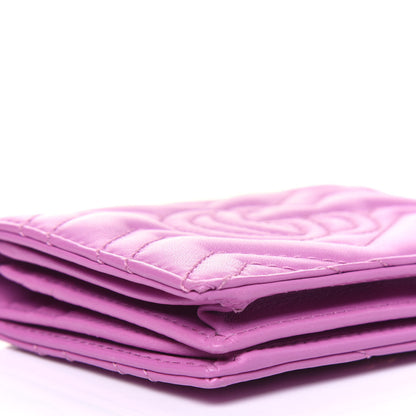 Gucci Calfskin Matelasse GG Marmont Card Case Candy Mousse 11 of 13