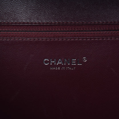 Chanel Metallic Caviar Quilted Large CC Filigree Vanity Case Silver 8 of 12