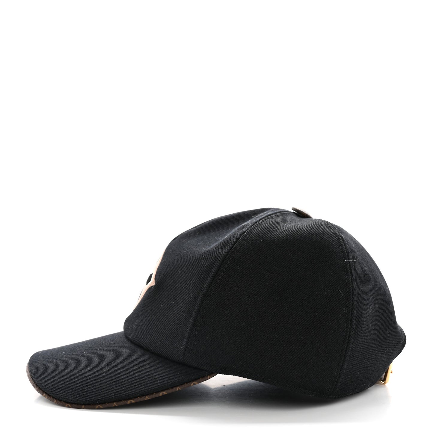 Monogram Cotton Jacquard Embroidered LV Day Cap M Black