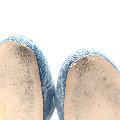 Chanel Denim Cap Toe Denim Slingback Pumps 36 Blue 8 of 8