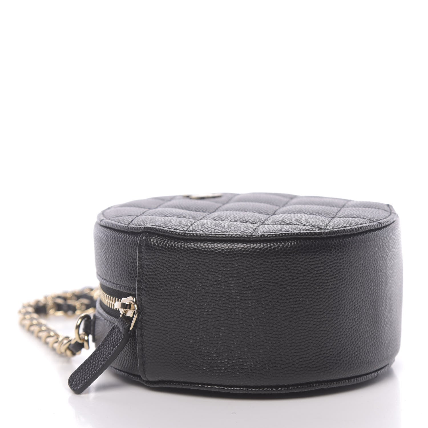 Chanel Caviar Quilted Round Clutch With Chain Black 4 of 10