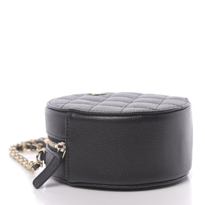 Chanel Caviar Quilted Round Clutch With Chain Black 4 of 10