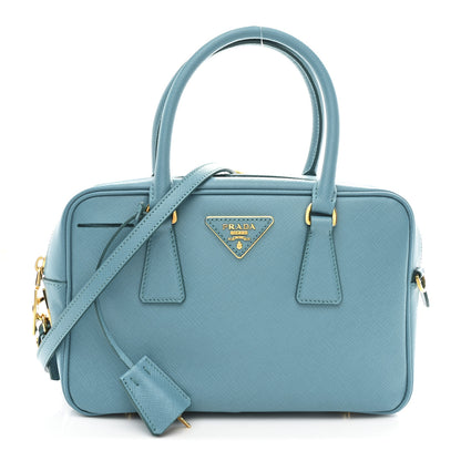 Prada Saffiano Lux Bauletto Turchese 1 of 11