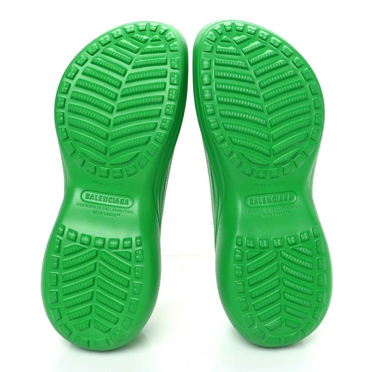 Balenciaga X CROCS Rubber Womens Pool Slides 40 Green 1789759