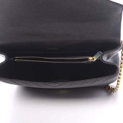 Saint Laurent Sheepskin Matelasse Chevron Monogram Large College Satchel Black 5 of 11