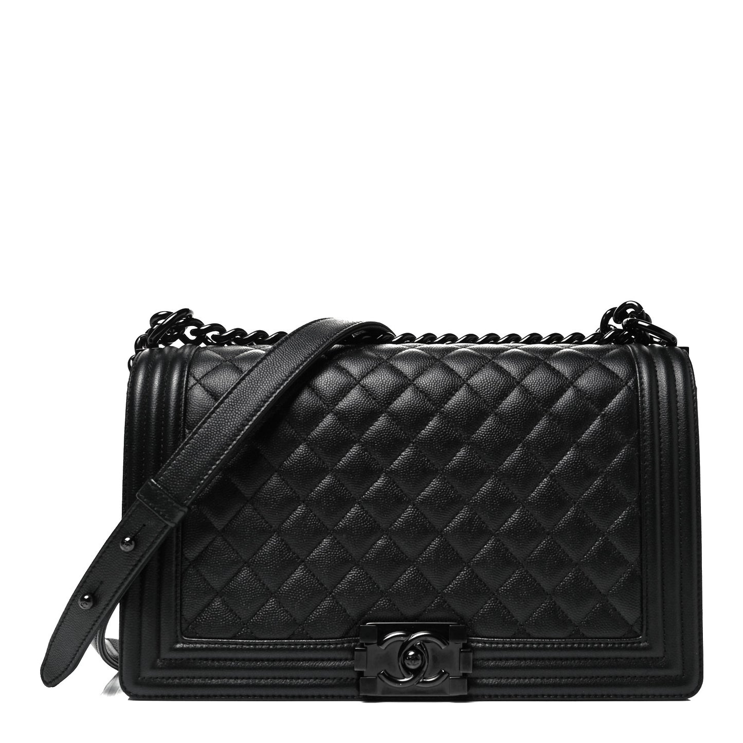 Caviar Quilted New Medium Boy Flap So Black