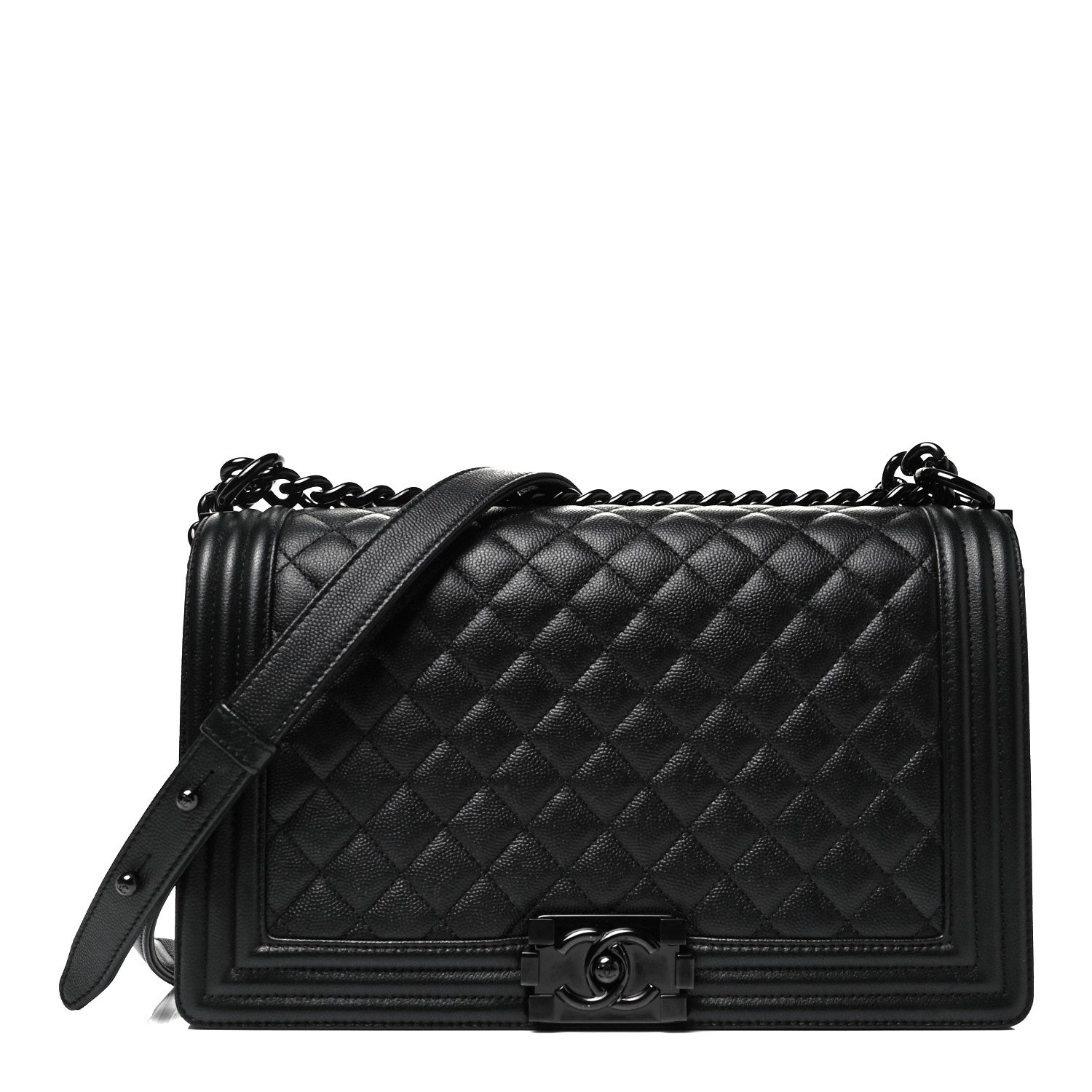Chanel Caviar Quilted New Medium Boy Flap So Black 1 of 9