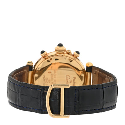 Cartier 18K Yellow Gold Alligator 38mm Pasha Chronograph Quartz Watch 3 of 4
