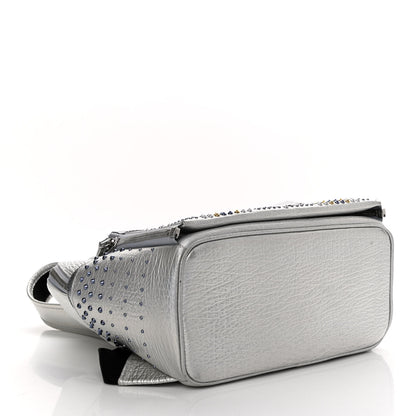 MCM Visetos Medium Studded Stark Cyber Flash Backpack Silver 6 of 16