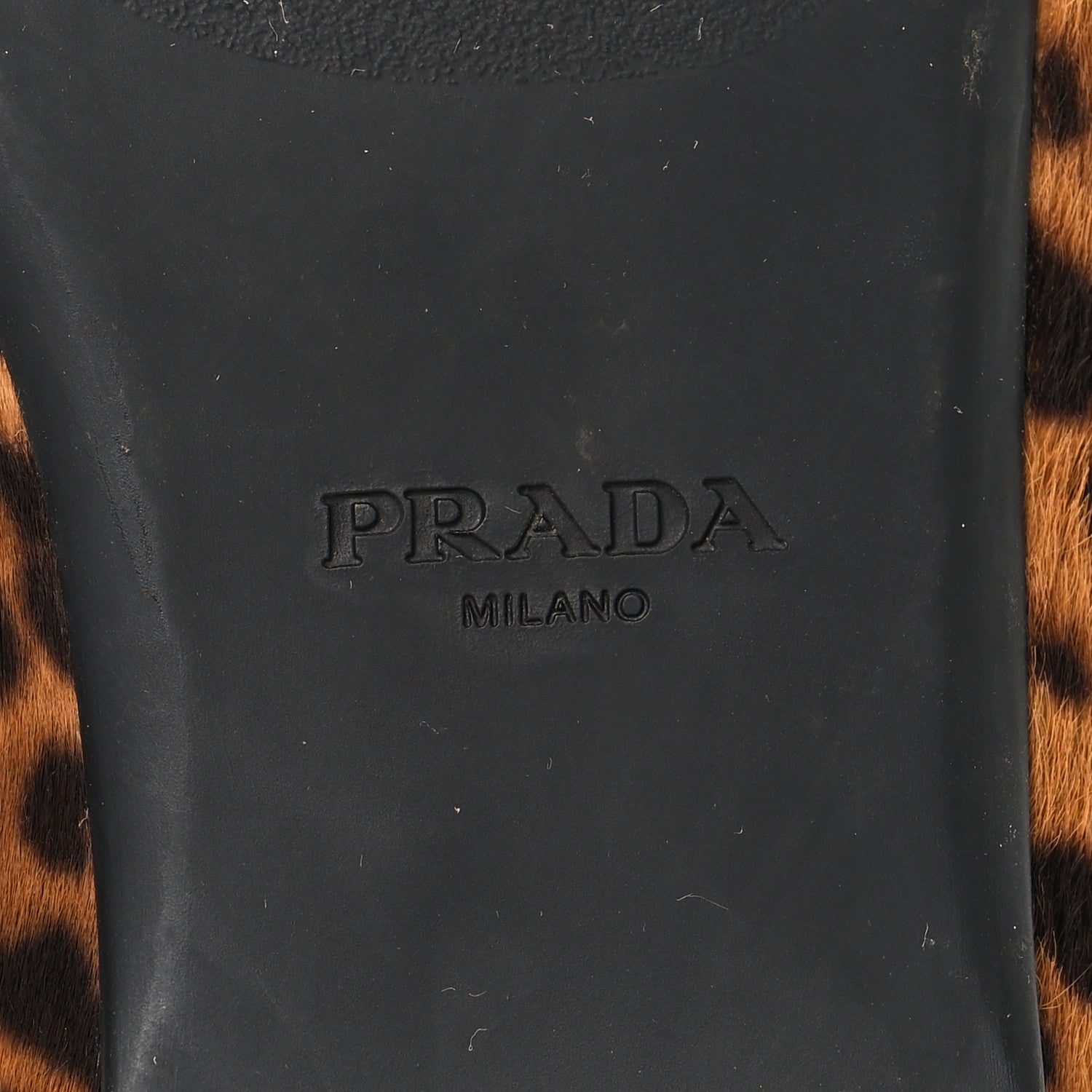 Prada Calf Hair Leopard Print Ballerina Flats 36.5 Honey 8 of 9
