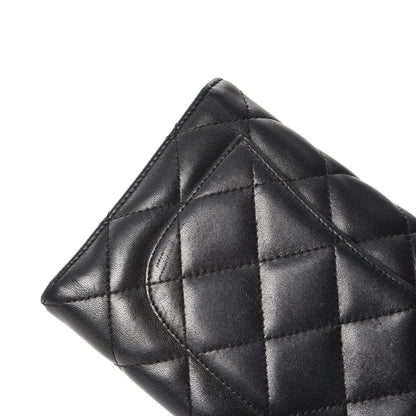 Chanel Lambskin Quilted Large Flap Wallet Black 9 of 14