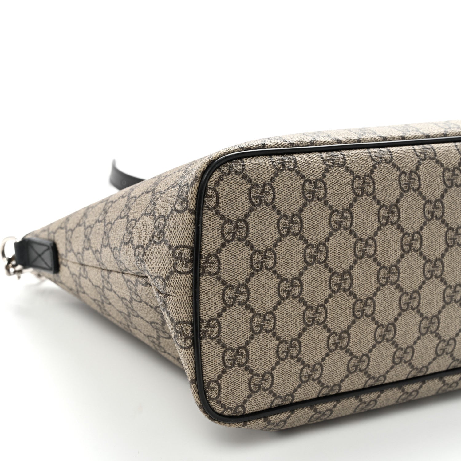 Gucci GG Supreme Monogram Medium Zippered Tote Black 9 of 11