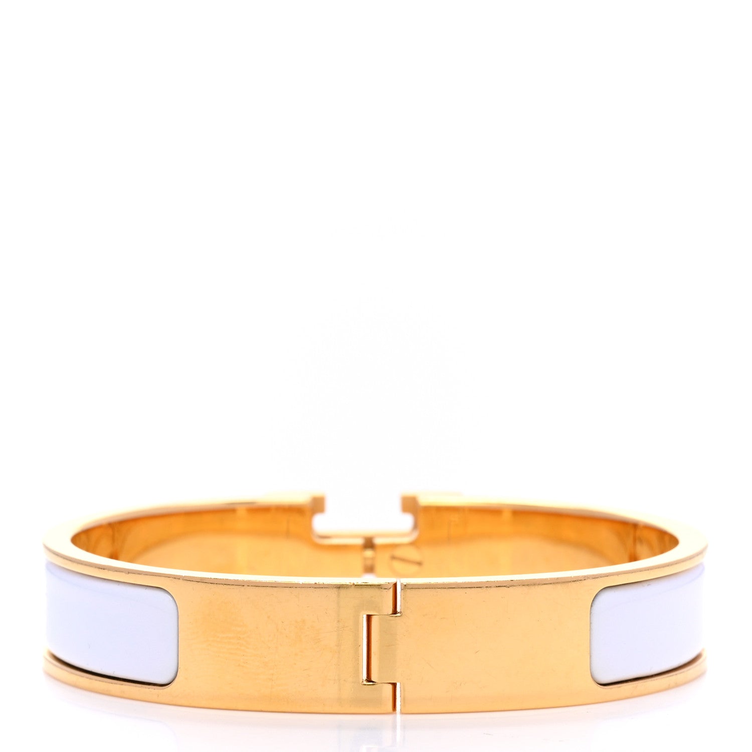 Hermes Enamel Narrow Clic Clac H Bracelet PM White 3 of 5
