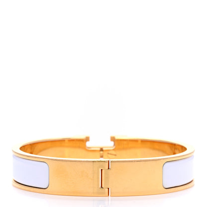 Hermes Enamel Narrow Clic Clac H Bracelet PM White 3 of 5