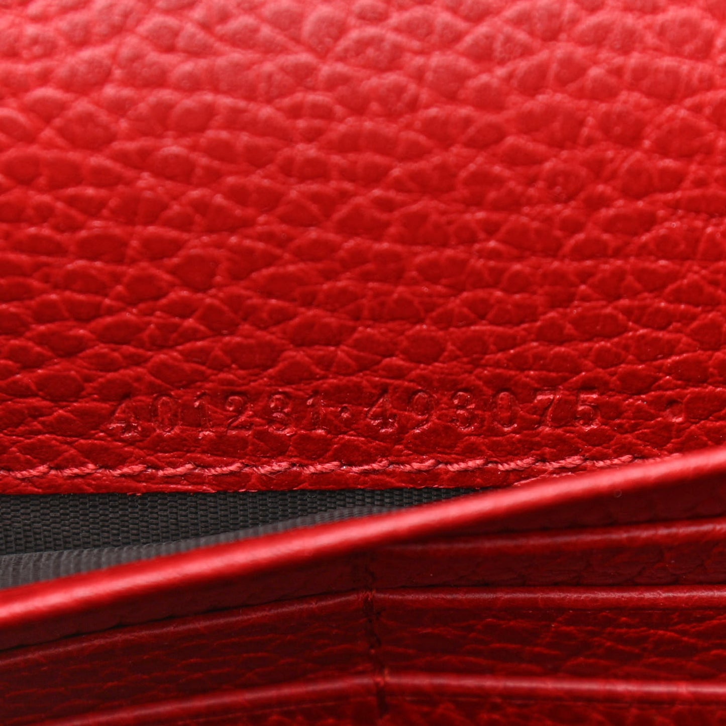 Calfskin Mini Dionysus Chain Wallet Hibiscus Red