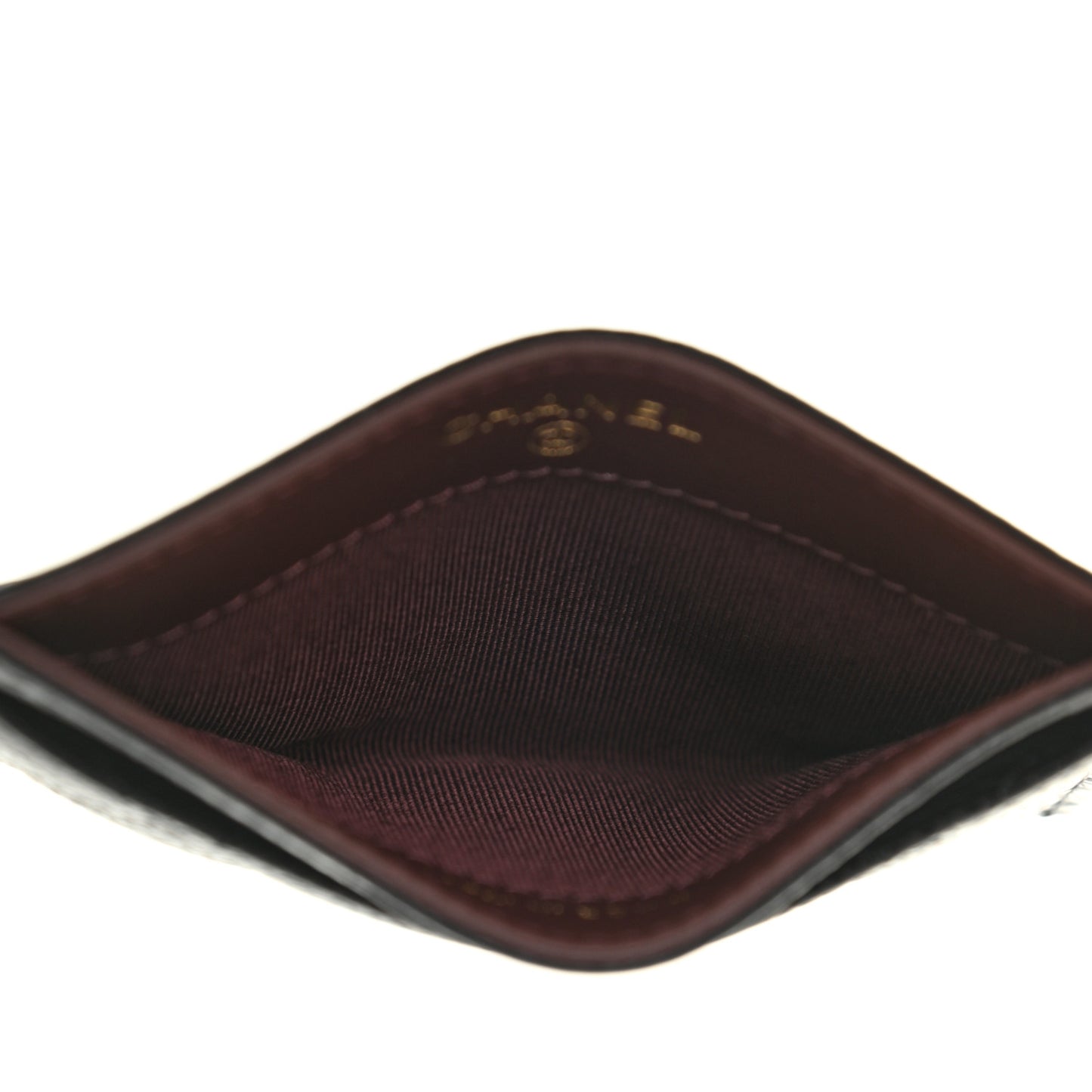 Caviar Quilted Card Holder Black