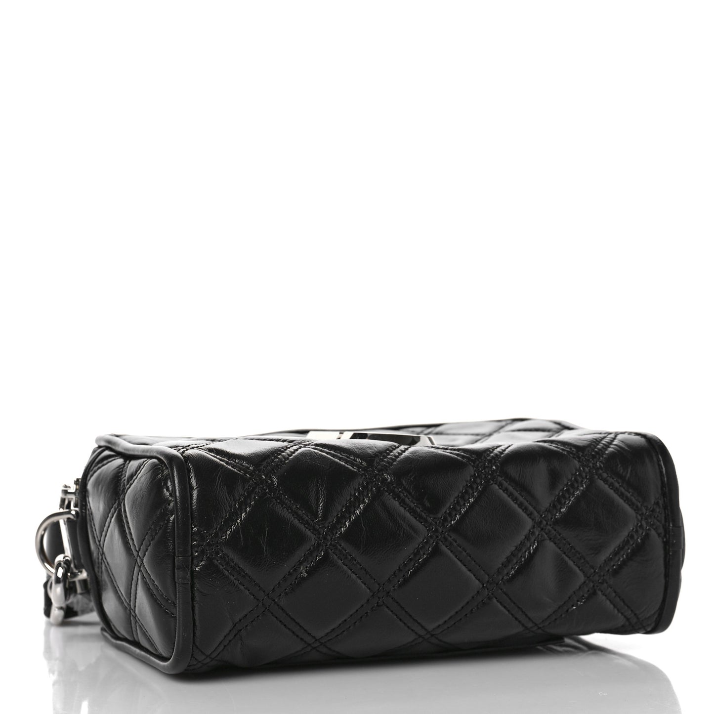 Natural Grain Calfskin Quilted The Softshot 21 Bag Black
