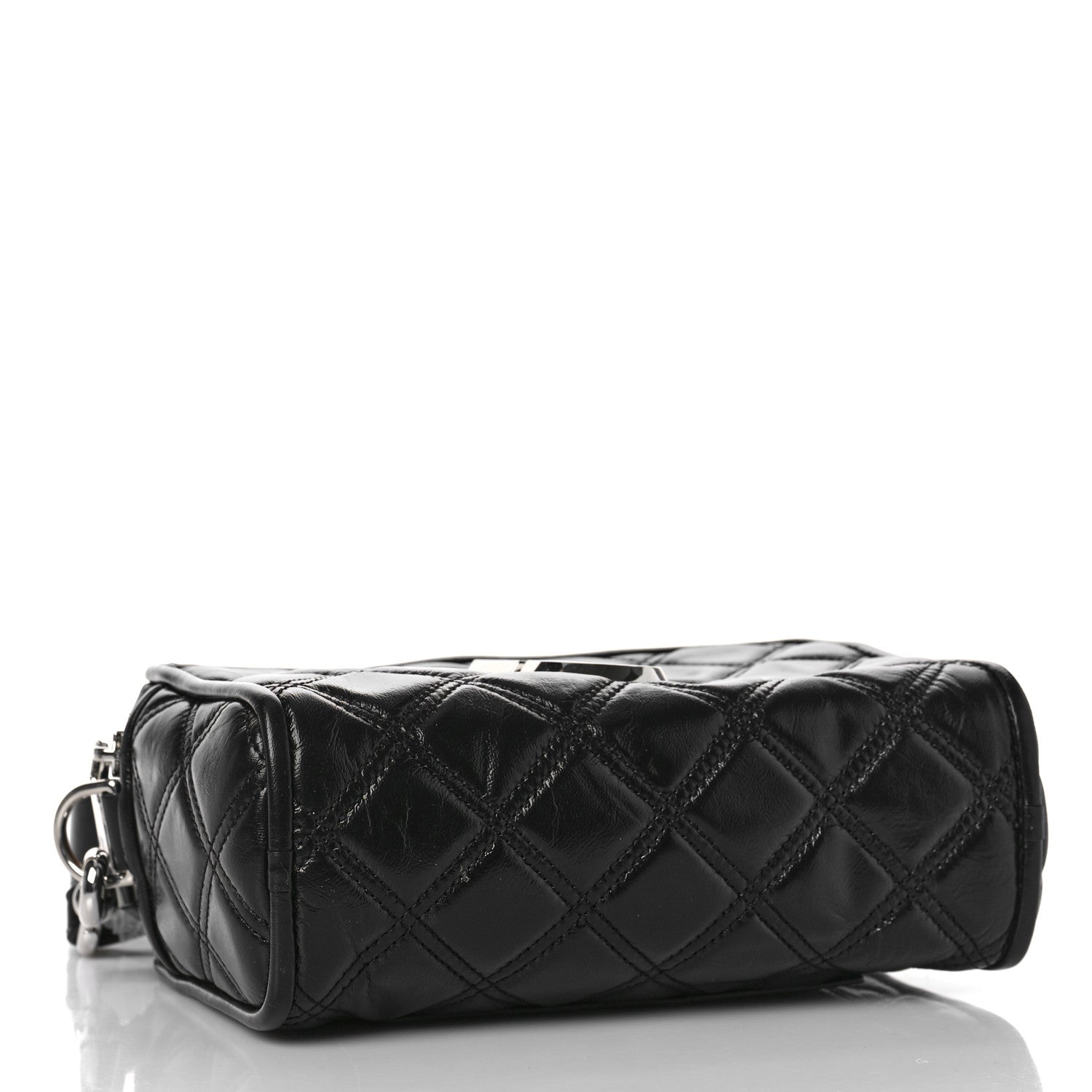 Marc Jacobs Natural Grain Calfskin Quilted The Softshot 21 Bag Black 4 of 9