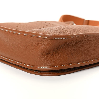 Hermes Taurillon Clemence Evelyne III PM Gold 7 of 9