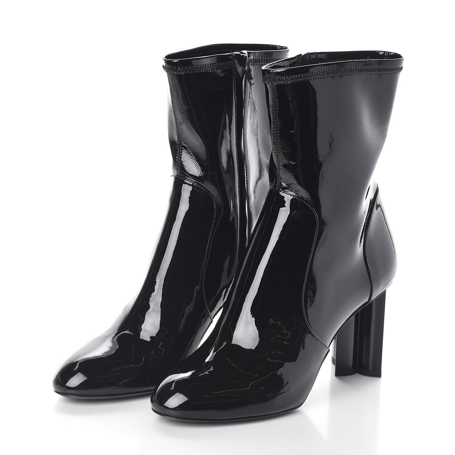 Louis Vuitton Patent Silhouette Ankle Boots 39 Black 3 of 6