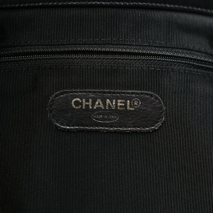 Chanel Calfskin Stitched XL Weekender Black 6 of 11