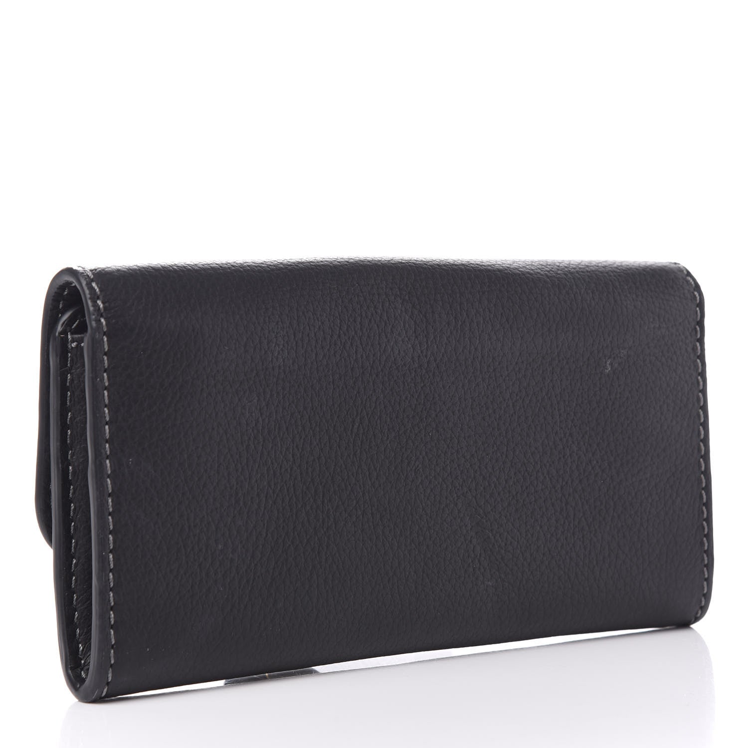 Chloe Calfskin Marcie Continental Flap Wallet Black 3 of 10