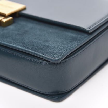 Saint Laurent Smooth Calfskin Suede Medium Bellechasse Dark Turquoise 9 of 9