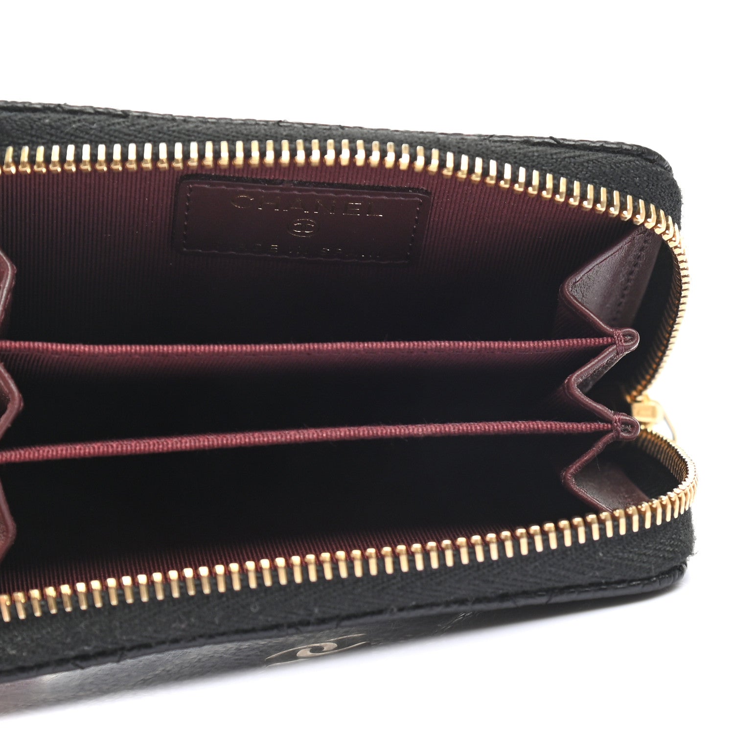 Chanel Caviar Quilted Zip Coin Purse Black 5 of 9