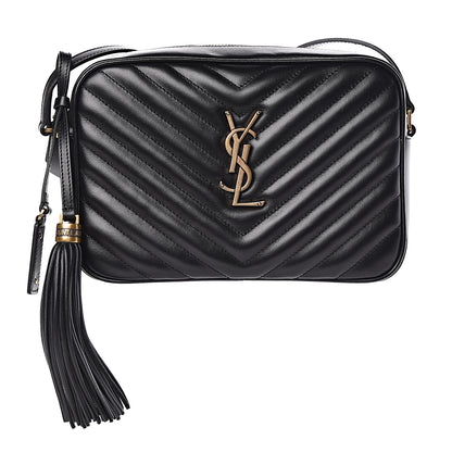 Saint Laurent Calfskin Matelasse Monogram Lou Camera Bag Black 1 of 9