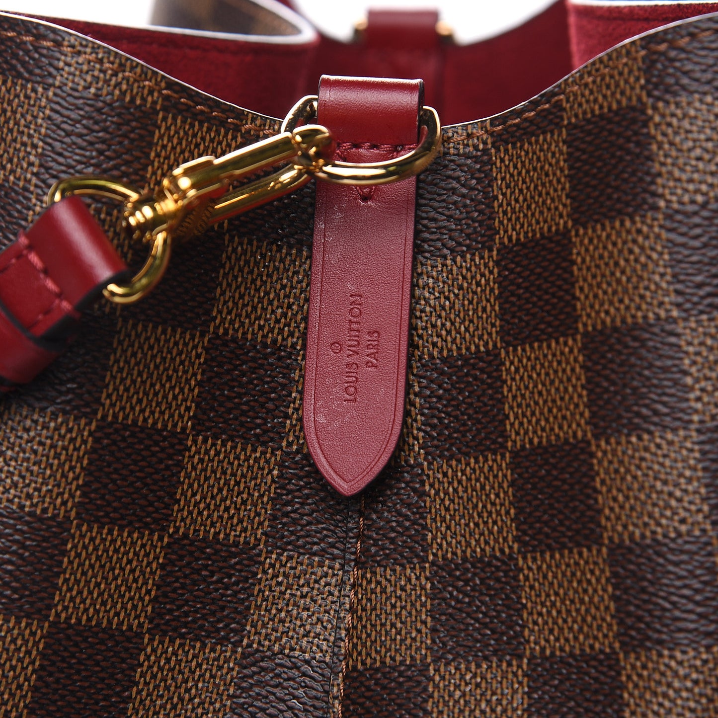 Damier Ebene Neonoe MM Cherry Berry