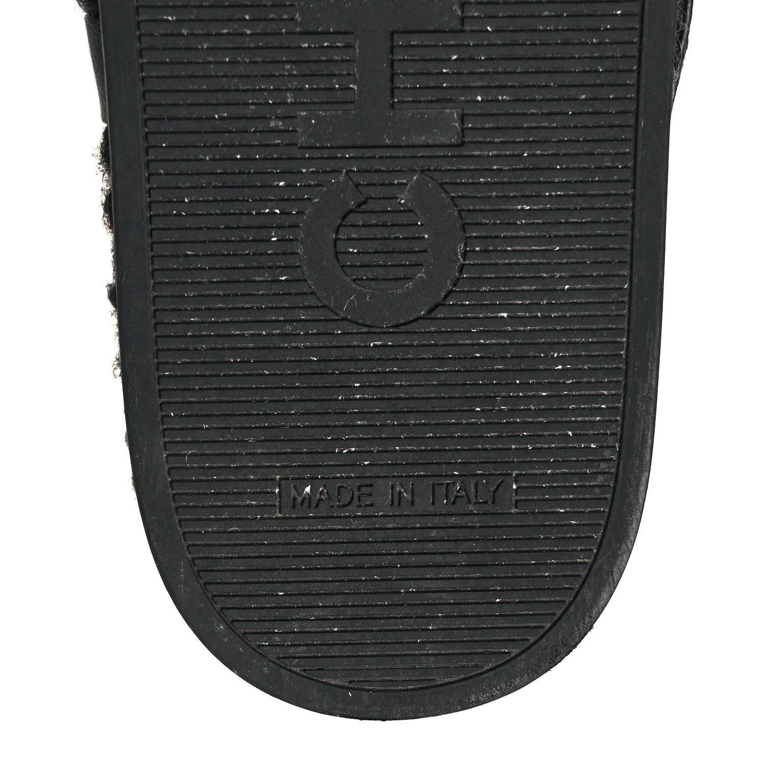 Chanel Cord Lambskin Quilted Logo Sandals 37 Black 6 of 8