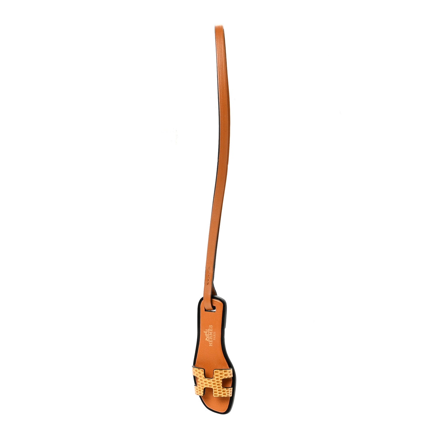 Hermes Lizard Butler Calfskin Hunter Oran Nano Bag Charm Sesame Naturel 1 of 4