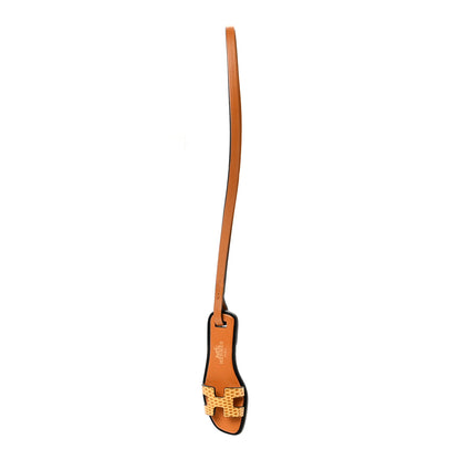 Hermes Lizard Butler Calfskin Hunter Oran Nano Bag Charm Sesame Naturel 1 of 4