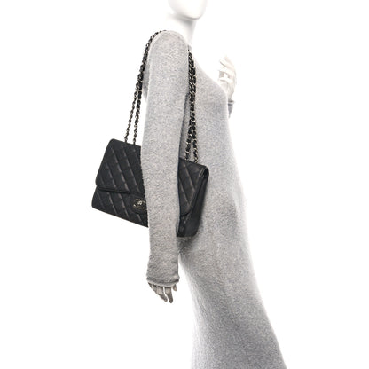 Chanel Caviar Quilted Jumbo Single Flap Black 2 of 10