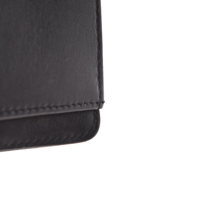 Chanel Lambskin Embossed Logo Yen Wallet Black 9 of 15