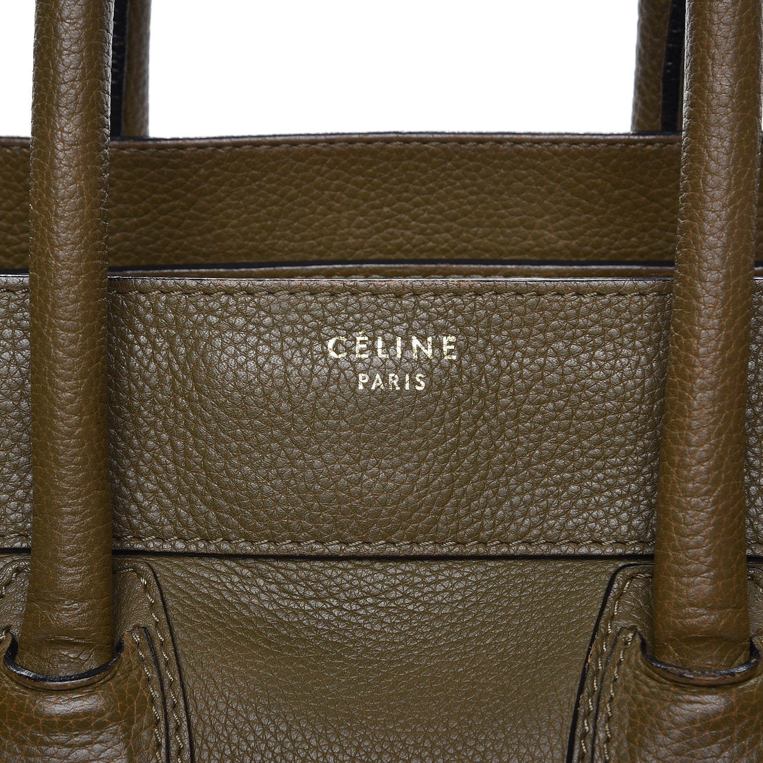 Celine Drummed Calfskin Mini Luggage Jungle 8 of 20