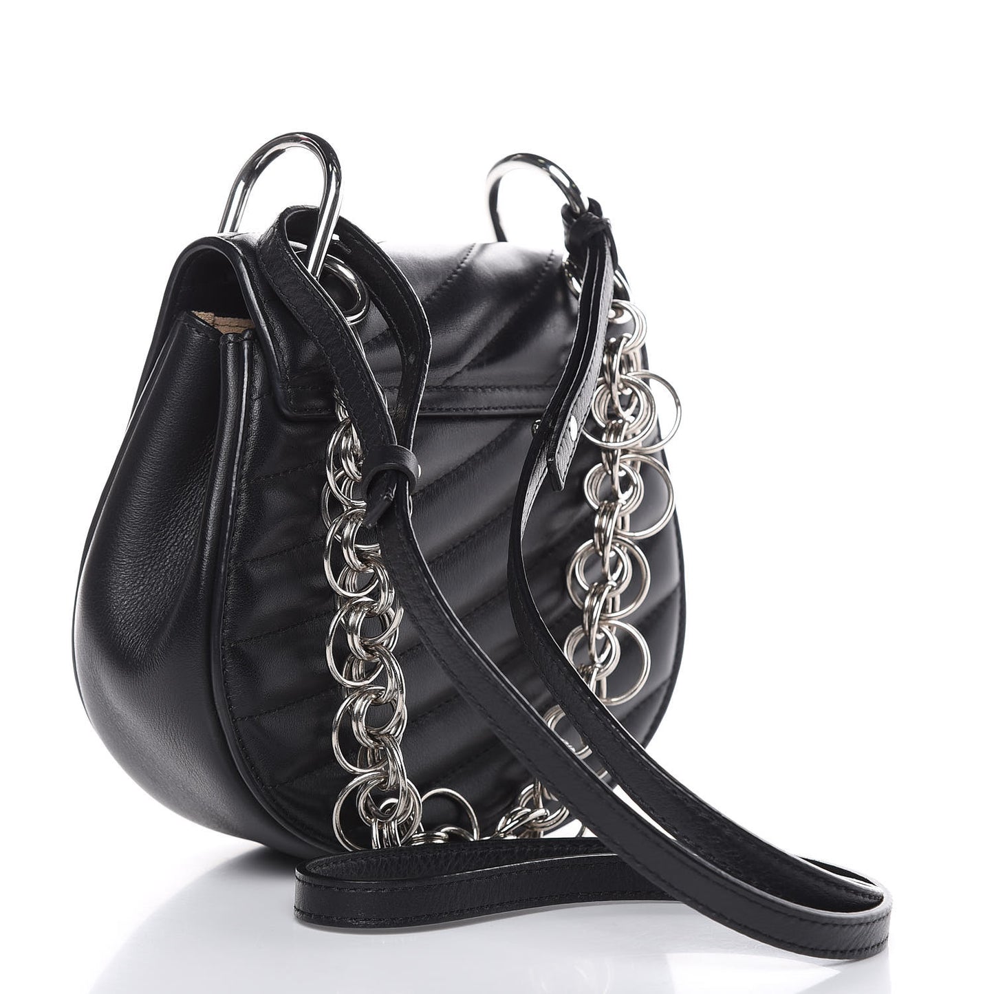 Calfskin Quilted Mini Drew Bijou Shoulder Bag Black
