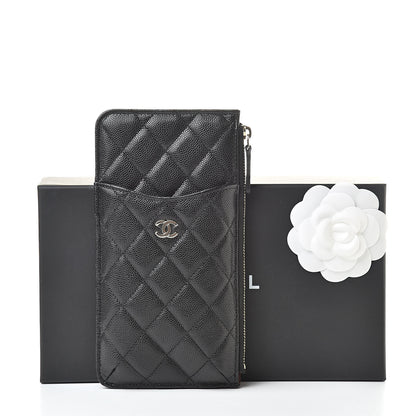 Chanel Caviar Quilted Classic Flat Wallet Pouch Black 9 of 9