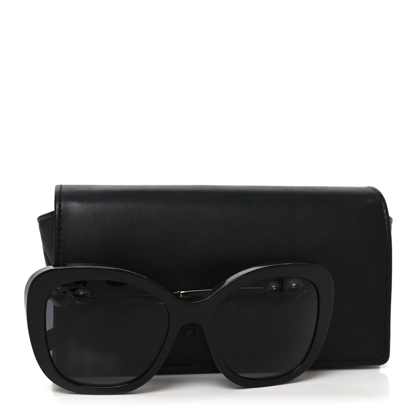 Acetate Polarized Butterfly Winter Pearl Sunglasses 5339-H-A Black