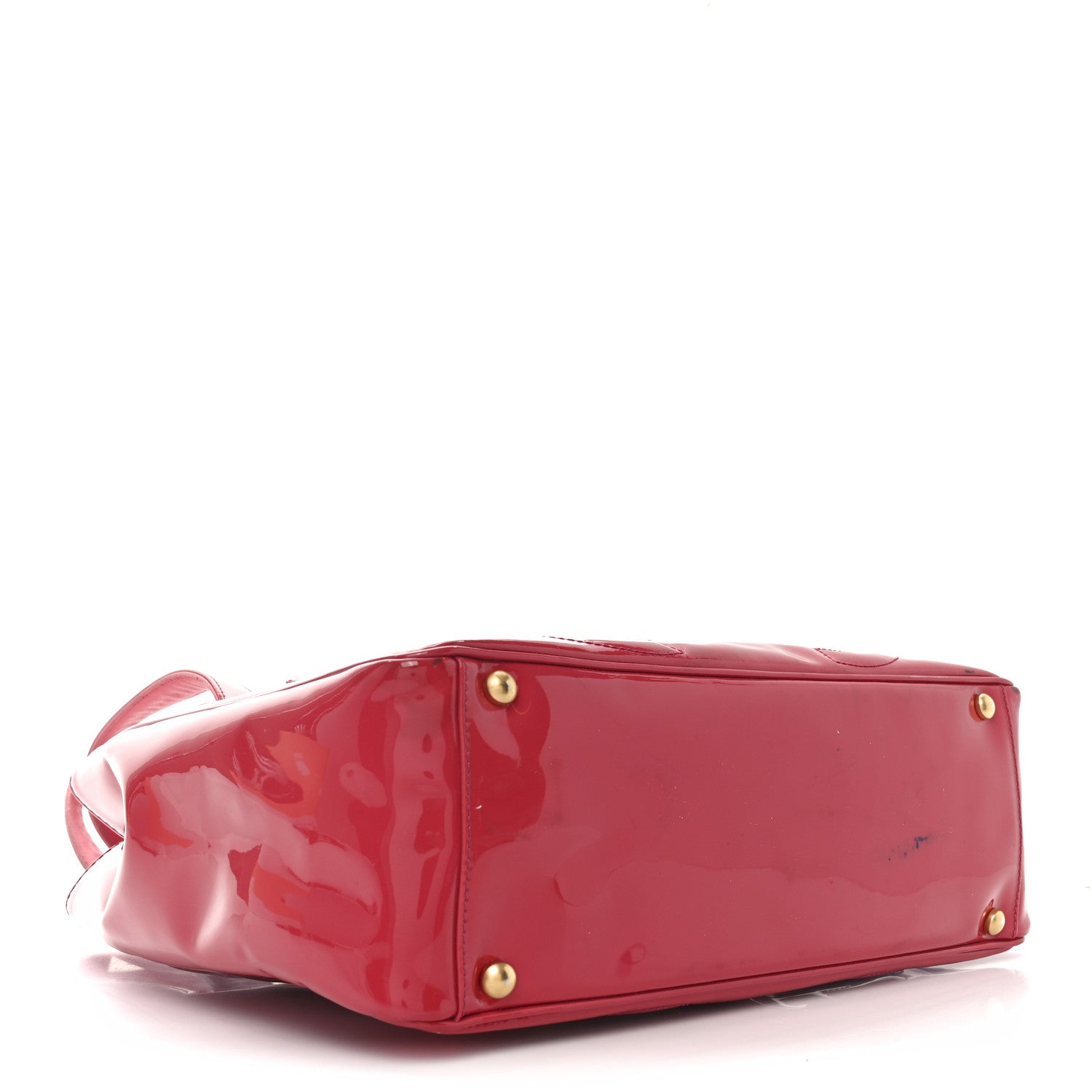 Chanel Patent CC Mini Tote Red 4 of 12