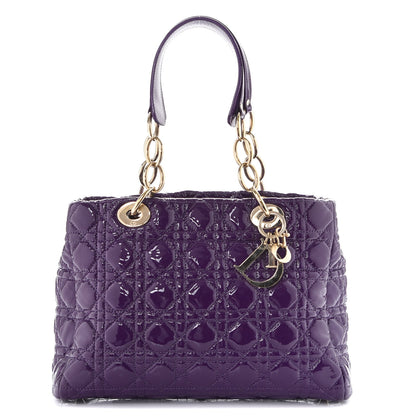 Christian Dior Patent Cannage Small Dior Soft Shopping Tote Violet 1 of 8