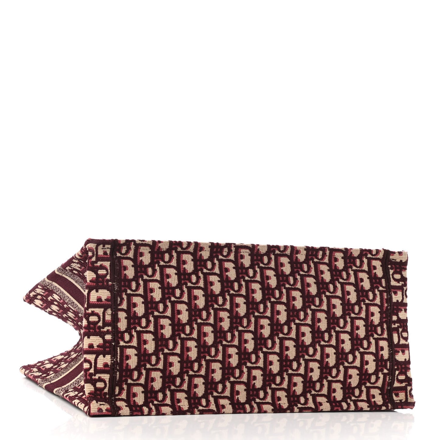 Oblique Medium Book Tote Burgundy Multicolor
