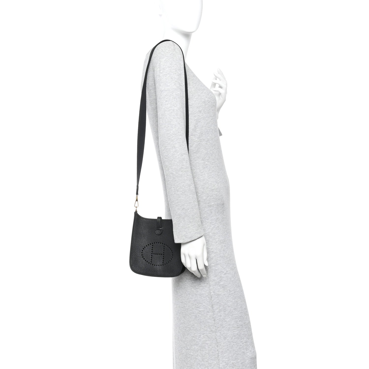 Hermes Taurillon Clemence Evelyne TPM Black 2 of 10