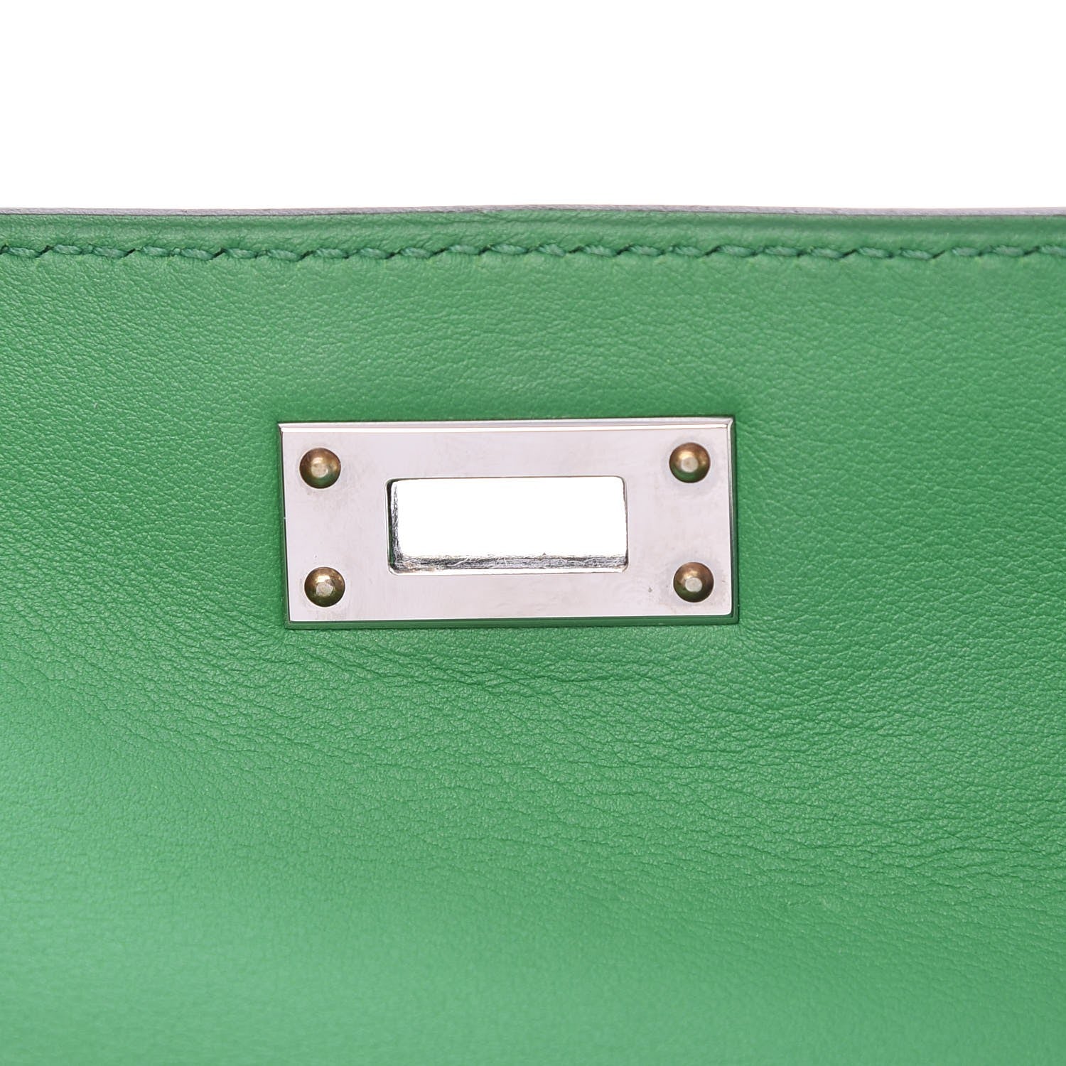 Hermes Swift Kelly Cut Clutch Pochette Bambou 7 of 17