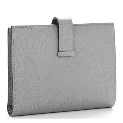 Hermes Madame Calfskin Bearn Compact Wallet Gris Pantin 3 of 10