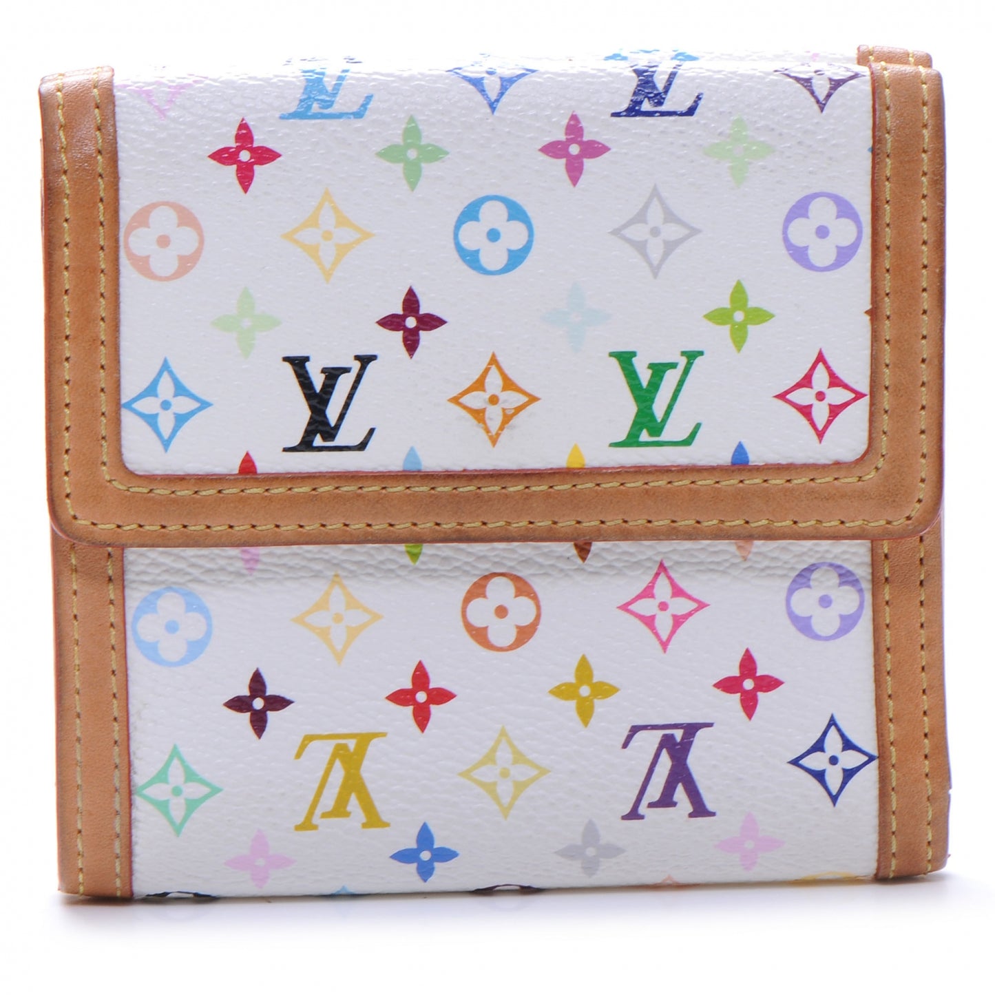 Monogram Multicolor Porte-Monnaie Billets Wallet White