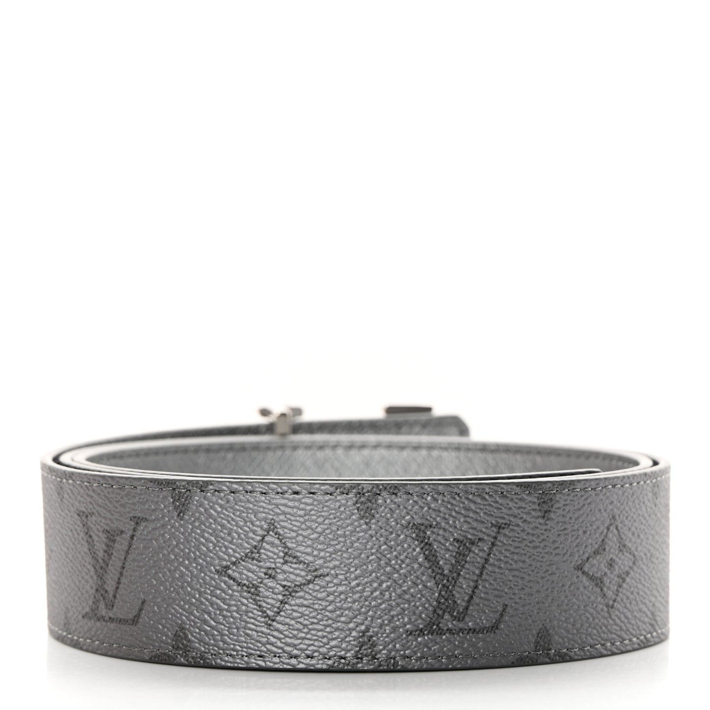Monogram Reverse Taigarama 40mm Reversible LV Initiales Belt 95 38 Silver