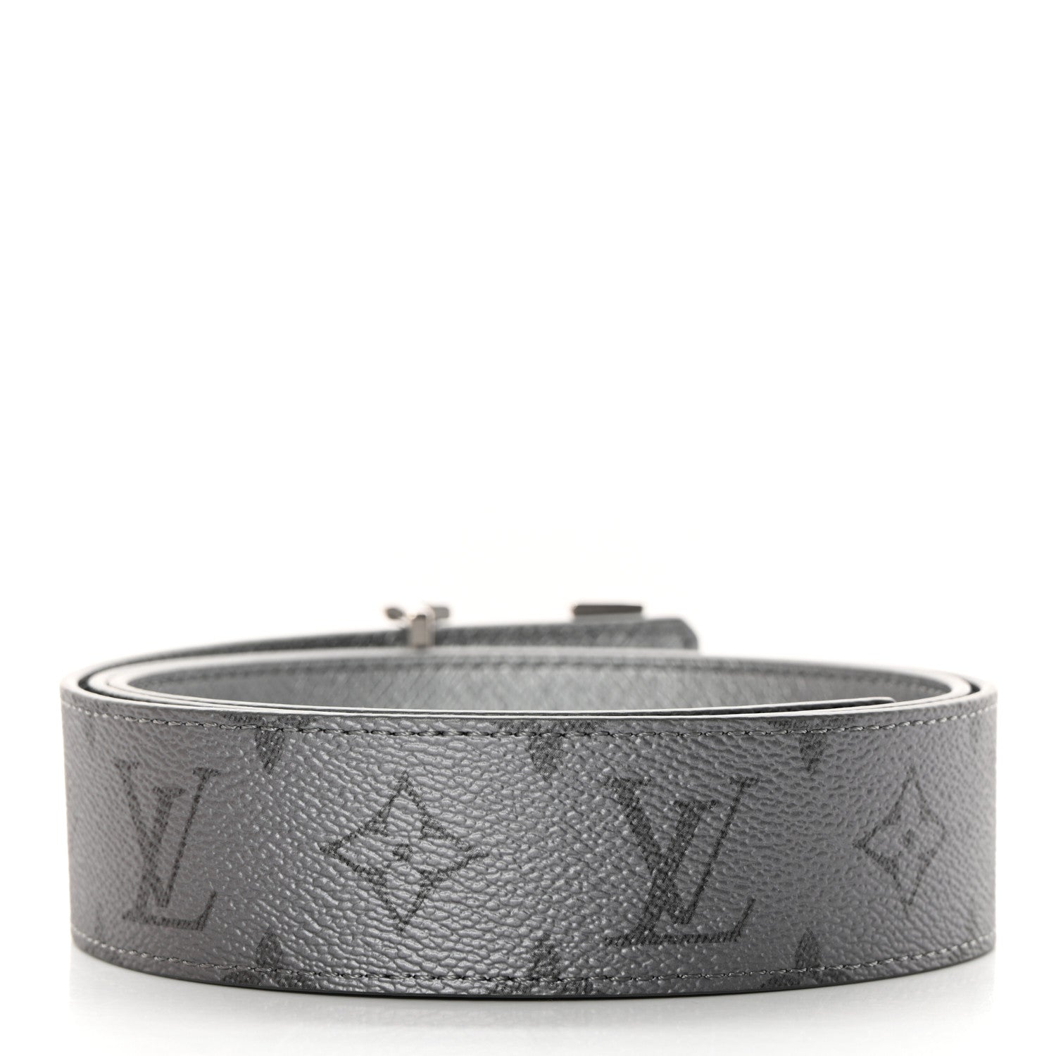 Louis Vuitton Monogram Reverse Taigarama 40mm Reversible LV Initiales Belt 95 38 Silver 2 of 6
