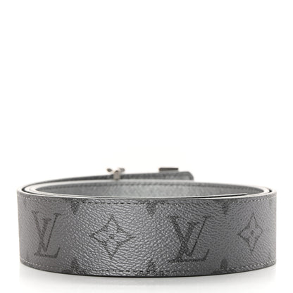 Louis Vuitton Monogram Reverse Taigarama 40mm Reversible LV Initiales Belt 95 38 Silver 2 of 6