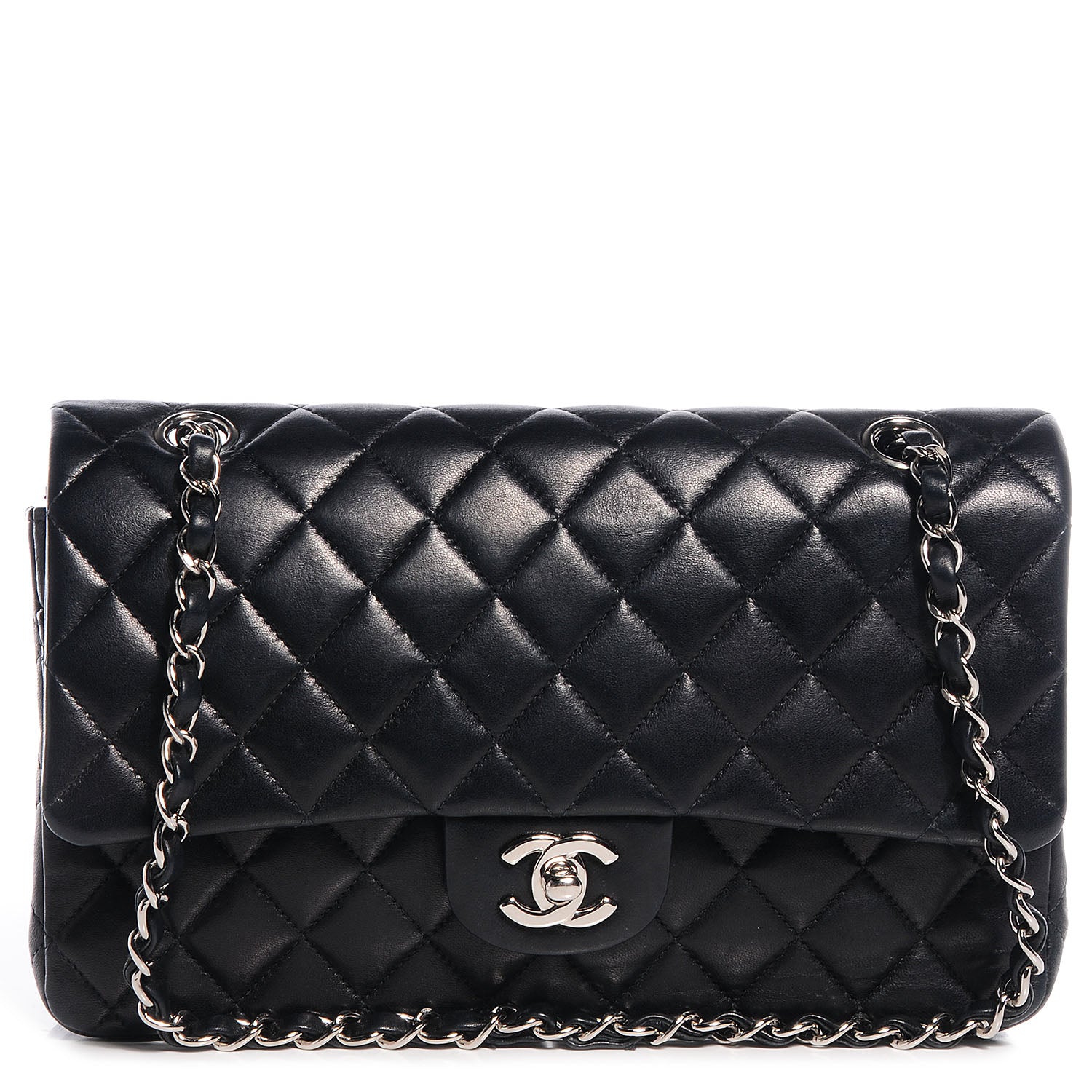 Chanel Lambskin Medium Double Flap Black 1 of 8